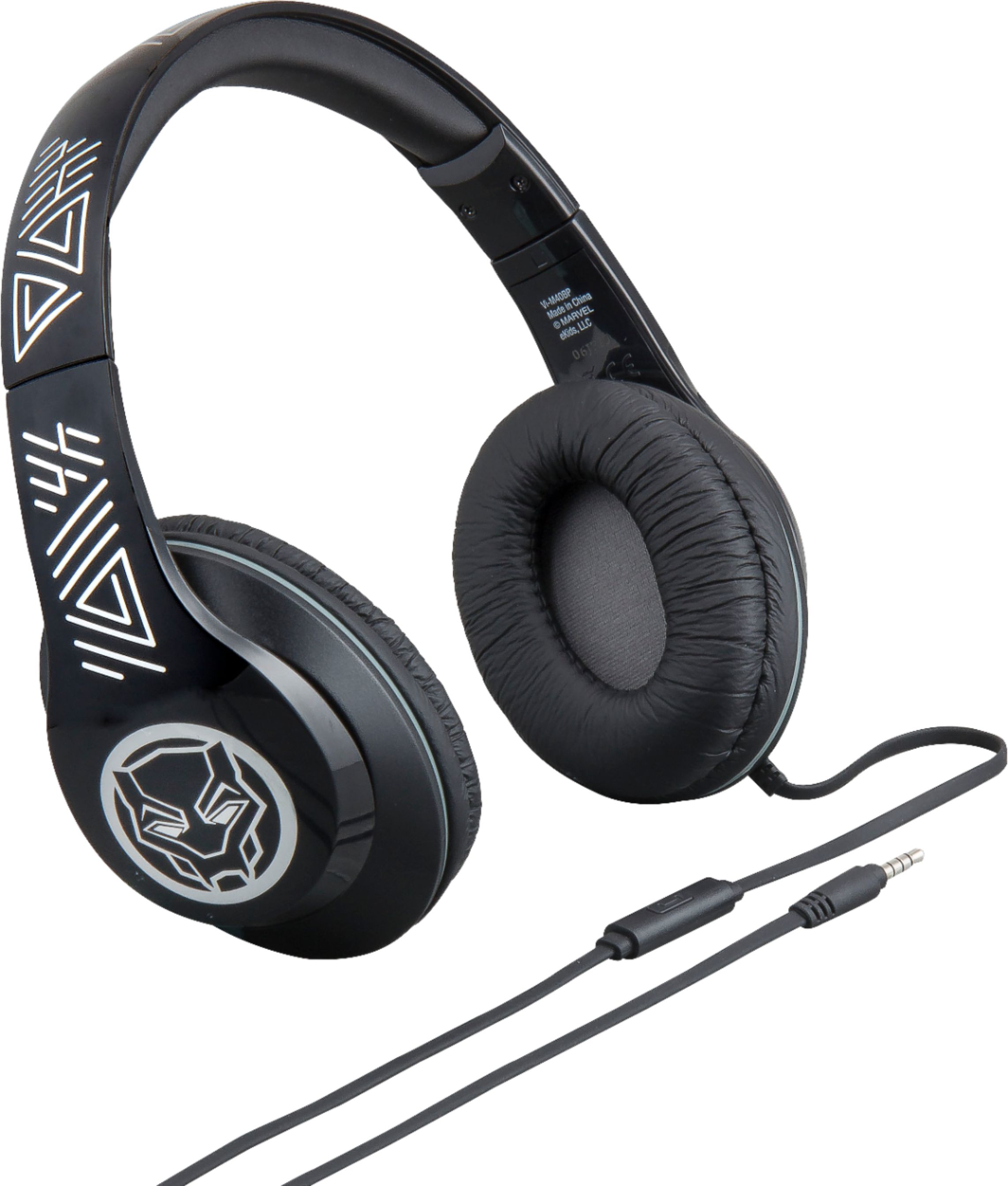 eKids Black Panther Co Branded Headphones - Black