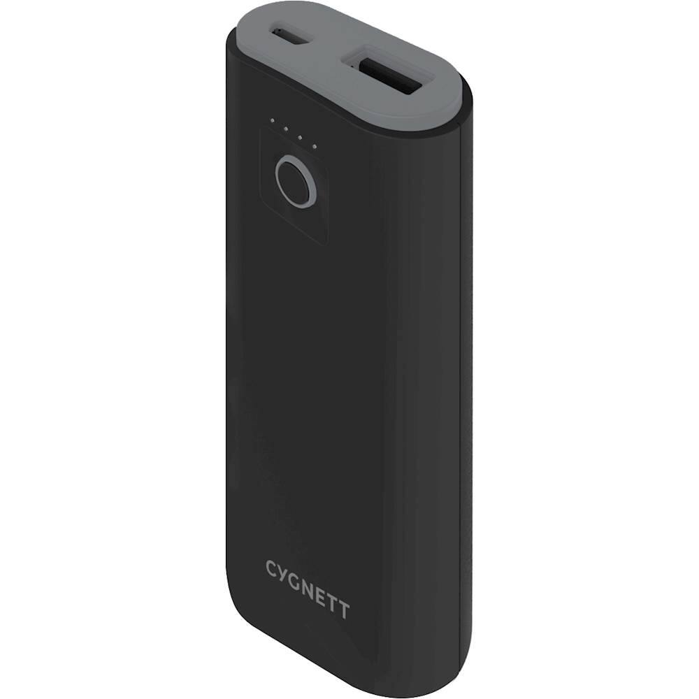 Front. Cygnett - InCharge 5000 mAh Portable Charger for Most USB-Enabled Devices - Black/Gray.