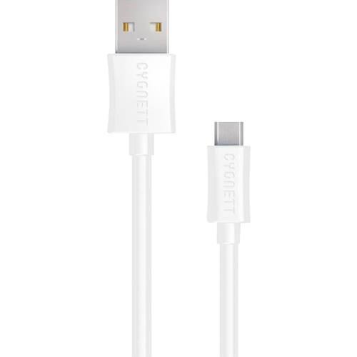 Front. Cygnett - Source 10' USB-to-Micro USB Charge-and-Sync Cable - White.