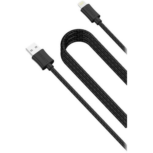 Front. Cygnett - 10' USB Type A-to-Lightning Charge-and-Sync Cable - Black.