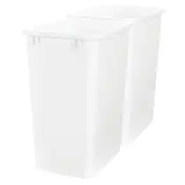 Rev-A-Shelf - Polymer Replacement 35 qt. Trash Bin, 2 Pack, RV-35-11-2 - White