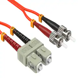 Sanoxy - 5m SC/ST Duplex 50/125 Multimode OM2 Fiber Optic Cable - Multi