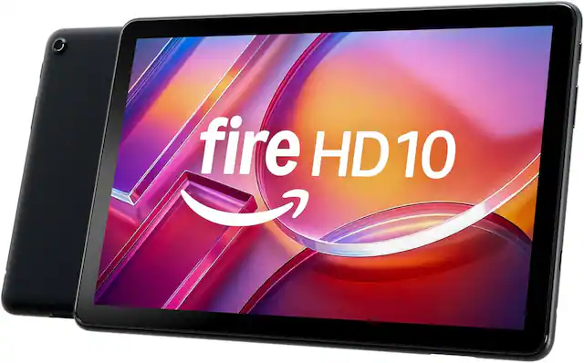 Front. Amazon - Fire HD 10 - 10.1" Tablet (2023 Release) - 32GB with Wi-Fi - Black.