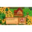 The image features a farm scene with a house and a woman standing in front of it. The woman has a red head and is wearing a yellow shirt. The farm appears to be overgrown, but there might be good soil beneath the mess. The scene is likely from a video game, as it is described as a "game screen."