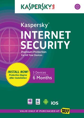  Kaspersky Lab - Kaspersky Internet Security (3 Devices) (6-Month Subscription)