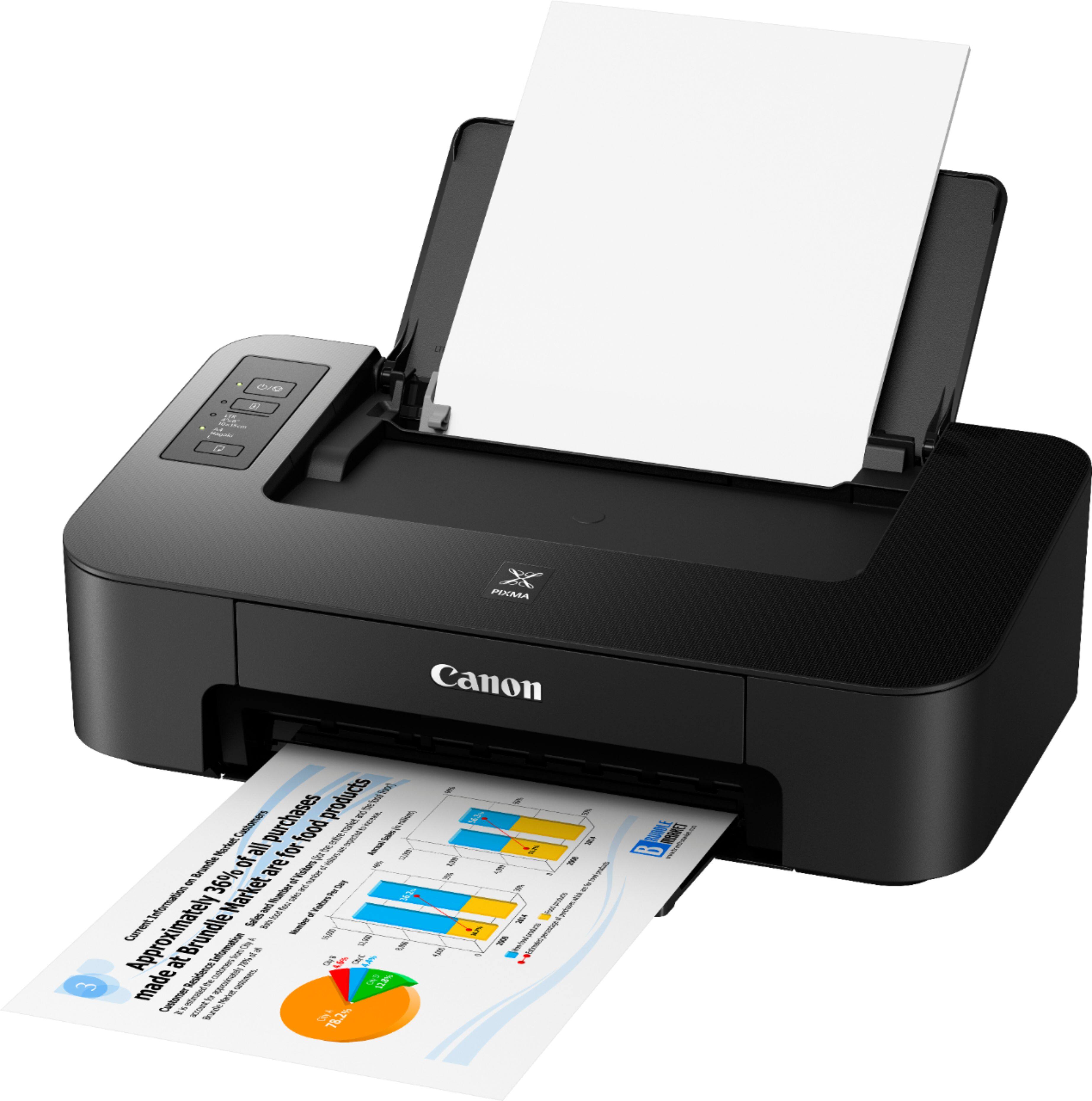 Left. Canon - PIXMA TS202 Inkjet Printer - Black.