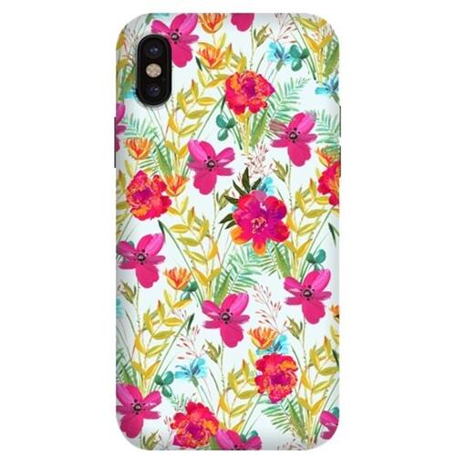 Front. ArtsCase - StrongFit Designers Case for Apple® iPhone® X - Yellow/White/Pink.