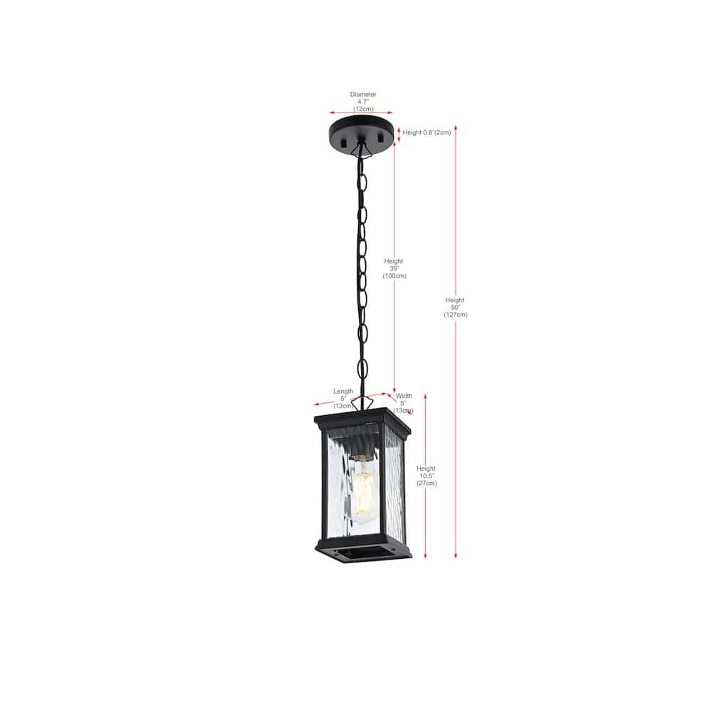 Elegant Lighting - Mascher 7 inch Outdoor Pendant - Black price history on PriceWatchPro