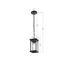 Elegant Lighting - Mascher 7 inch Outdoor Pendant - Black