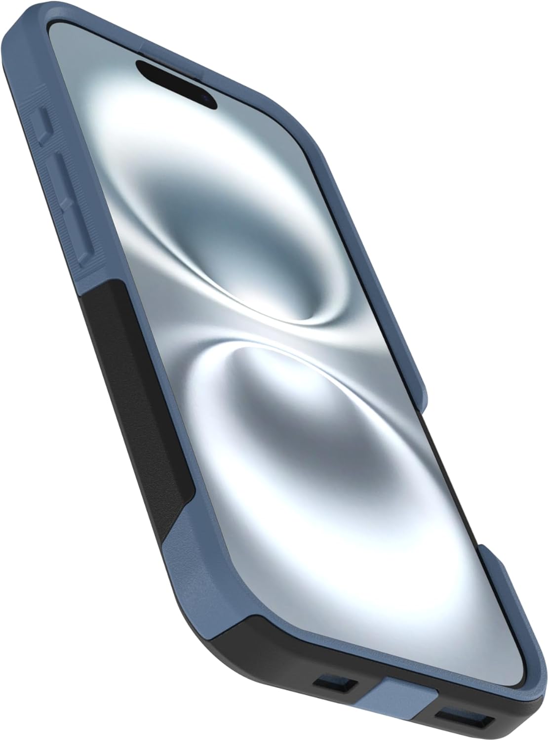 Back. OtterBox - OtterBox - Commuter Series Hard Shell for MagSafe for Apple iPhone 16 - Sovereign Navy (Black & Blue).