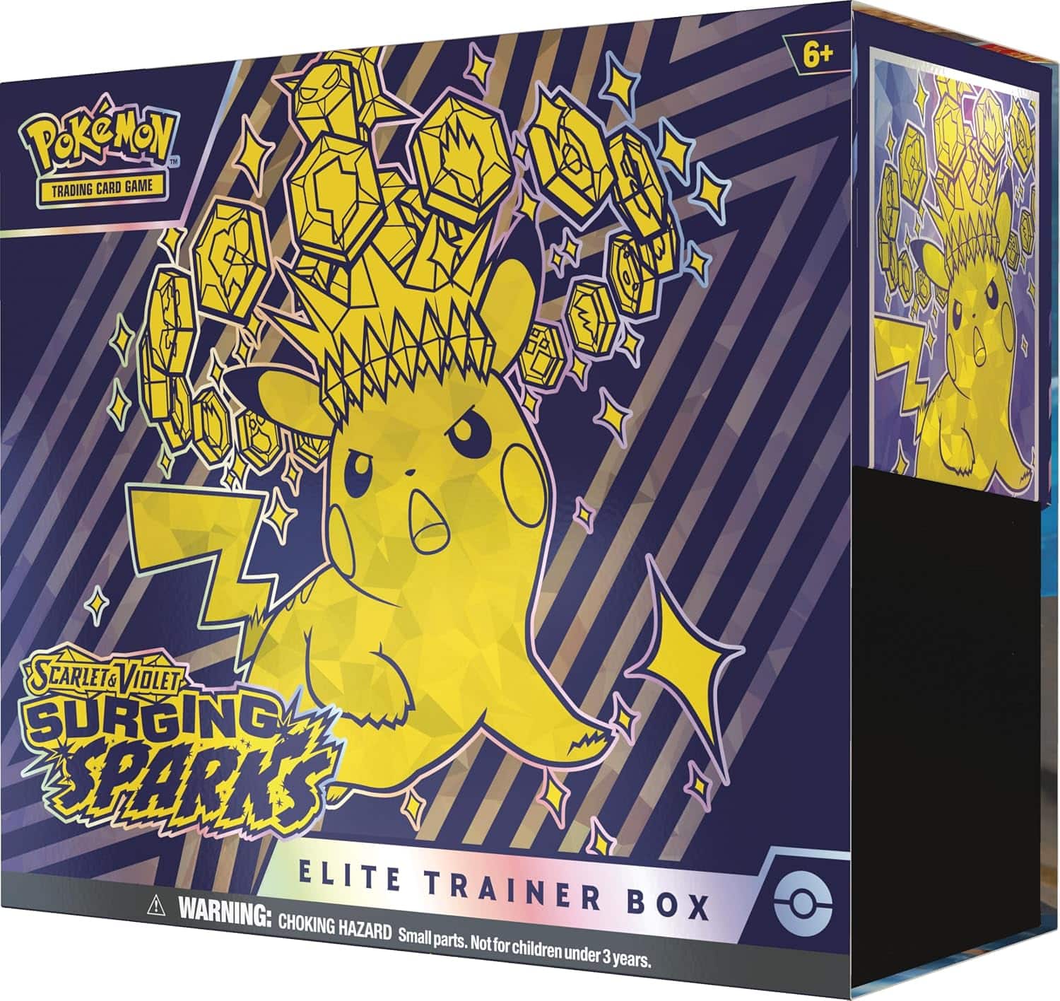 Pokémon Trading Card Game
Scarlet & Violet
Surging Sparks
Elite Trainer Box
6+
Warning: Choking Hazard Small parts. Not for children under 3 years.