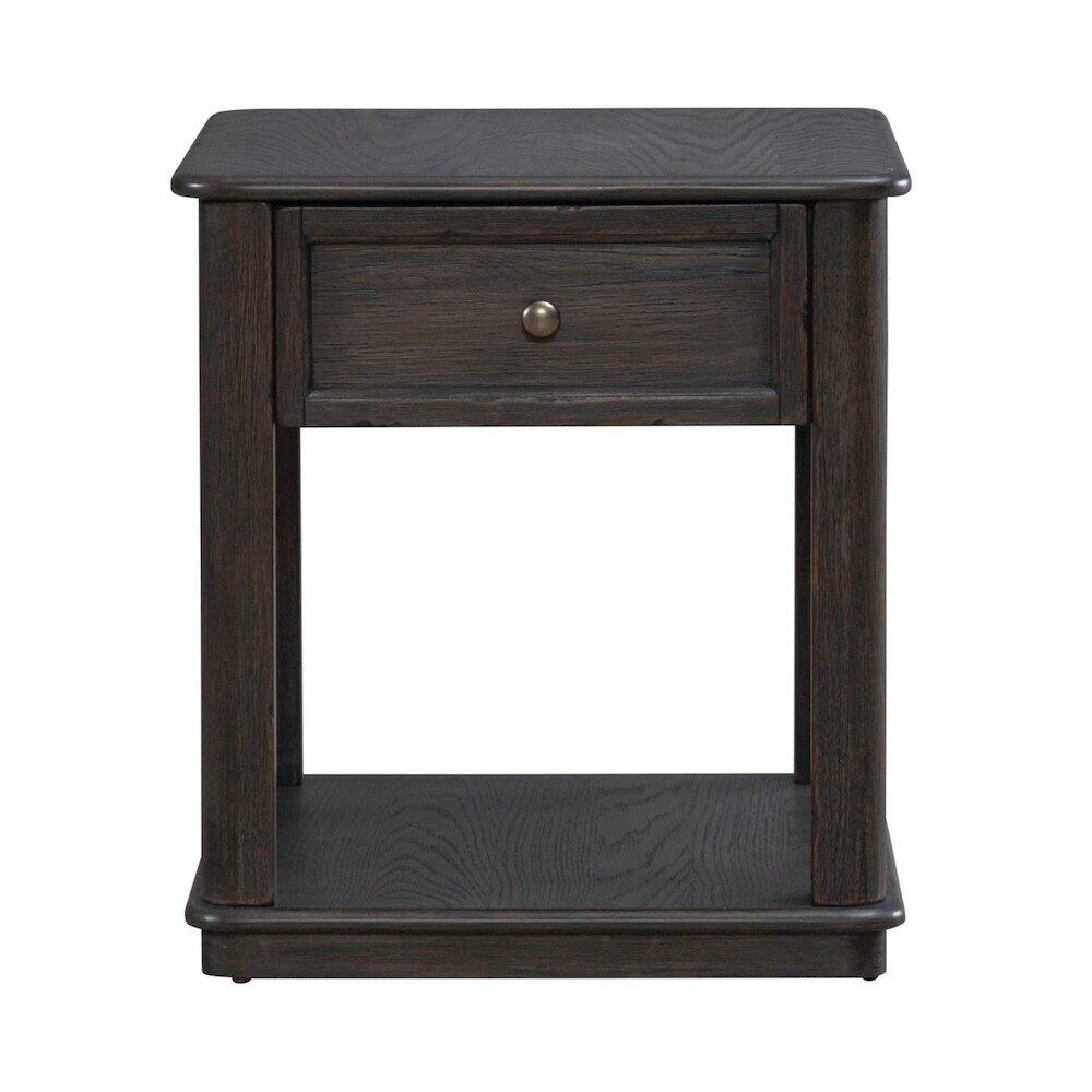 Alt View 2. Liberty Furniture Industries - Wallace End Table for Living Room - Aged Oak - Aged Oak.