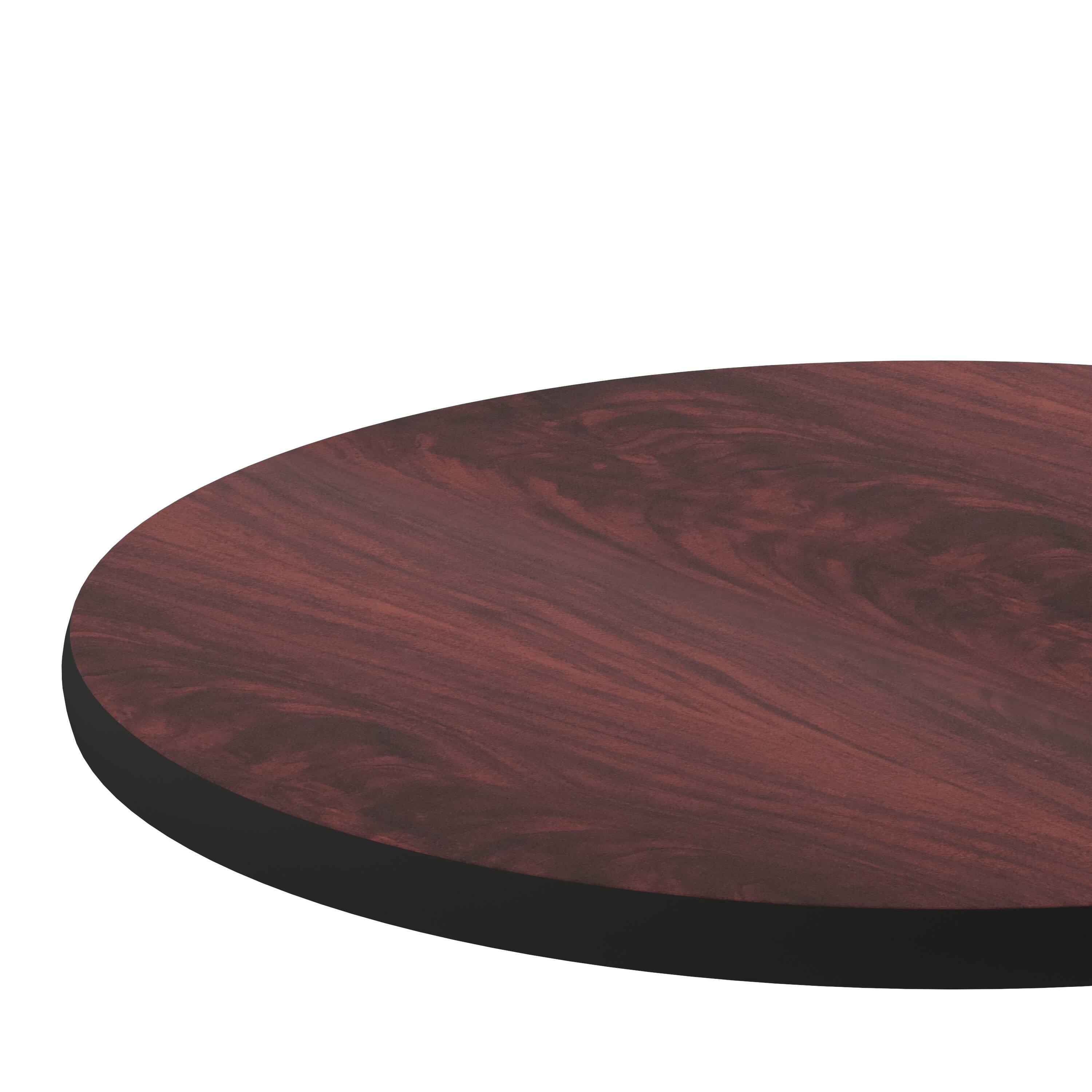 Alt View 9. Emma + Oliver - 24" Round Table Top with Reversible Laminate Top - Mahogany.
