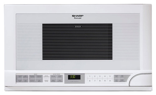 Sharp - 1.5 Cu. Ft. Over-the-Counter Microwave - White
