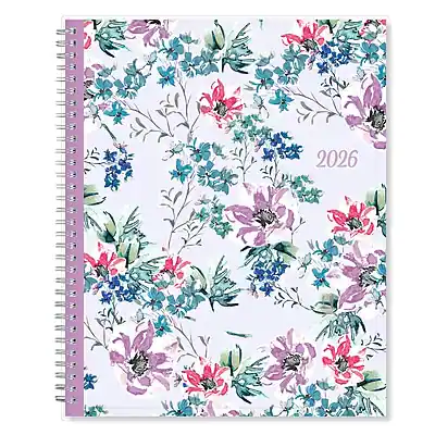 Front. Blue Sky - 2026 Laila 8.5" x 11" Weekly & Monthly Planner, Plastic Cover - Multicolored.
