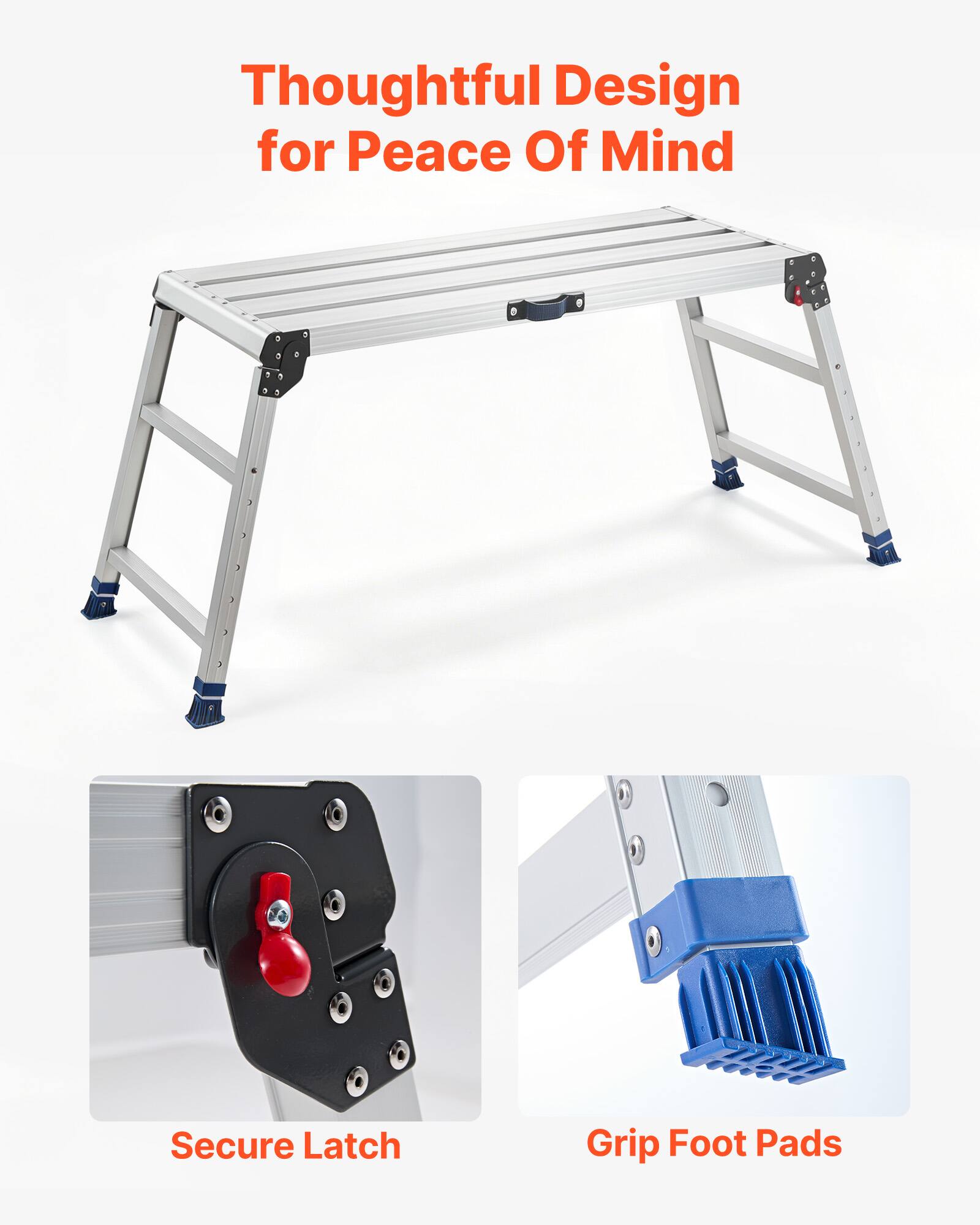 Thoughtful Design for Peace Of Mind

Secure Latch Grip Foot Pads