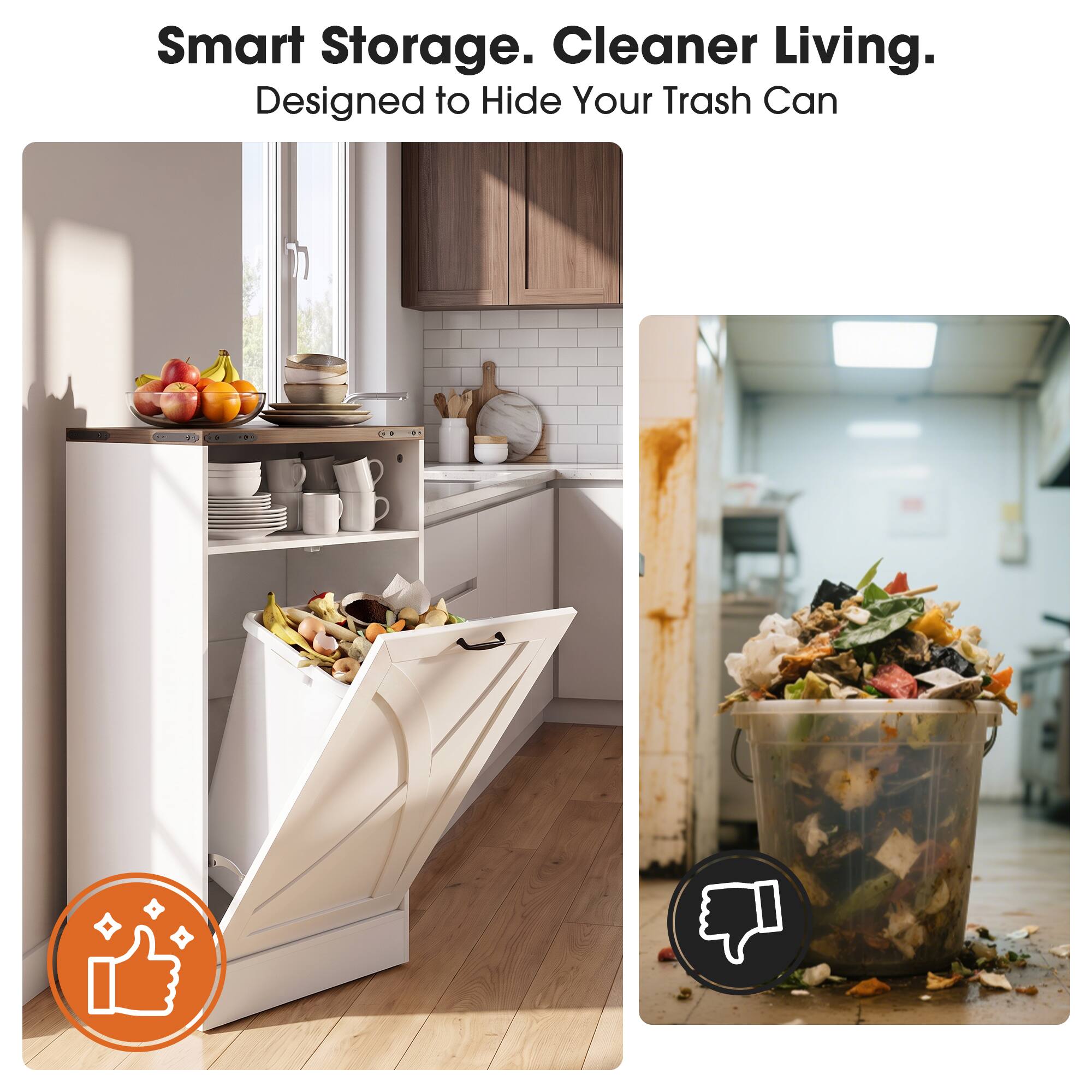 Smart Storage. Cleaner Living.  
Designed to Hide Your Trash Can