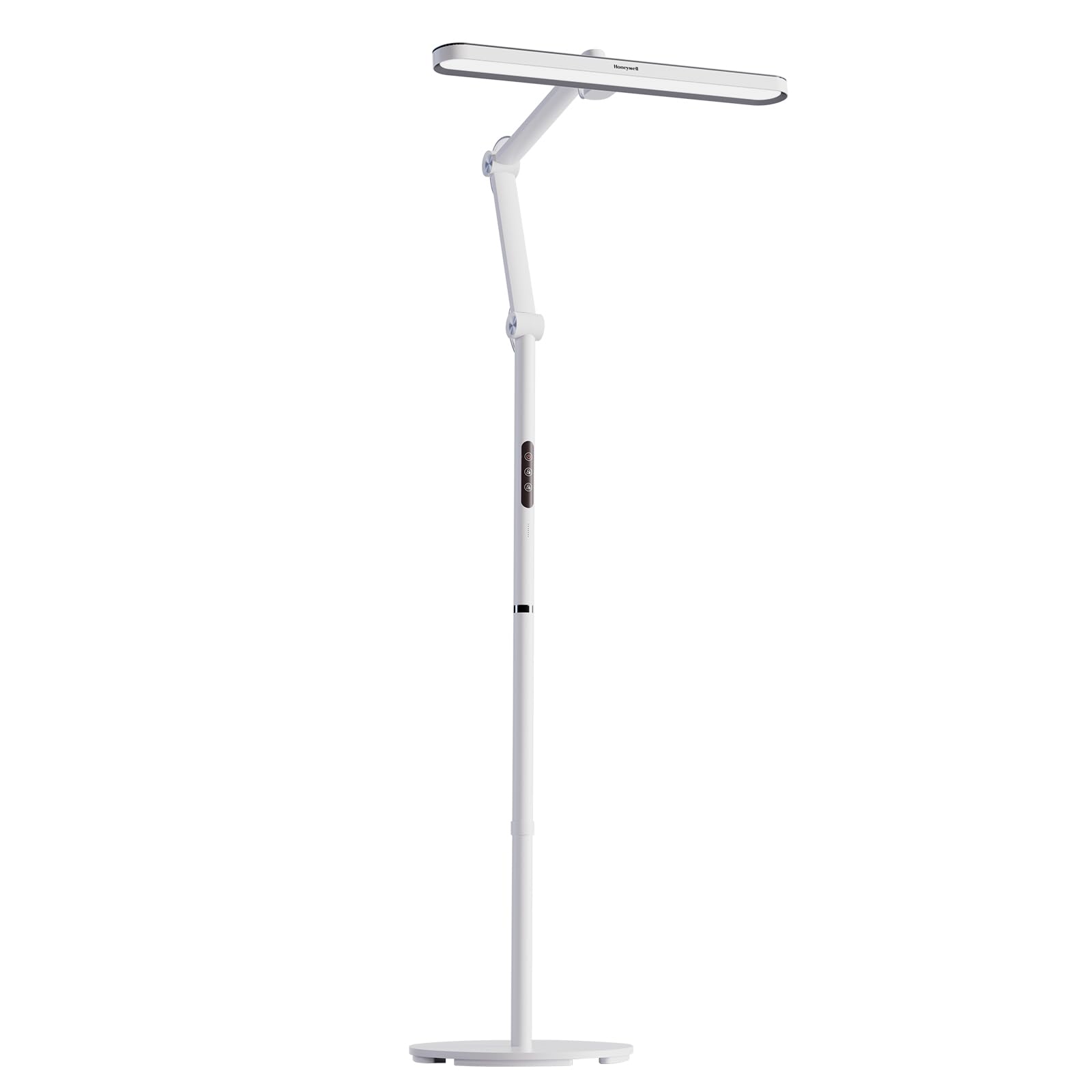 Front. Honeywell - LED Floor Lamp Modern Sunturalux™ Dimmable Floor Lamp Ideal for Home Living Rooms & Offices Eye-Friendly Floor Lamp - white.