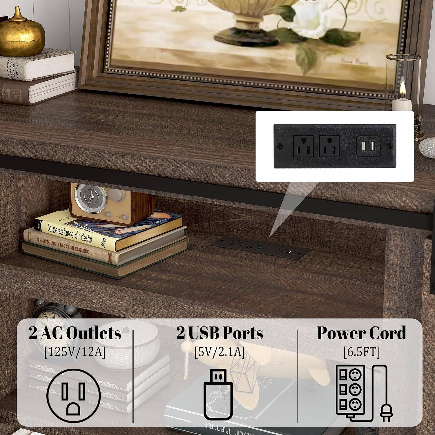 La persistance du destin  
AOTOLOTHA WIHINKS  
2 AC Outlets [125V/12A]  
2 USB Ports [5V/2.1A]  
Power Cord [6.5FT]  
PETRI ML
