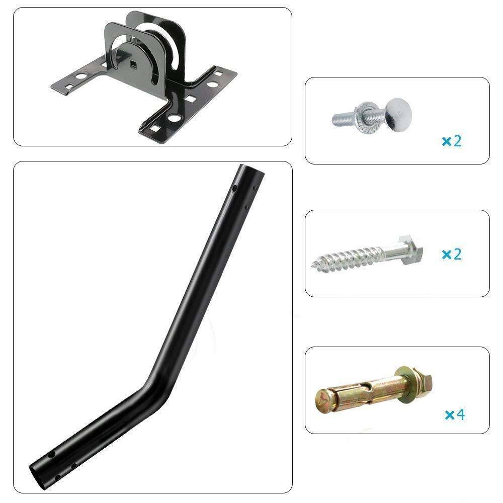 Alt View 5. Winado - Adjustable Outdoor TV Antenna Satellite Dish J Pole Mount Base Bracket - Black.