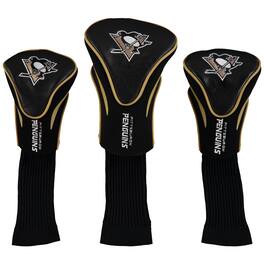Team Golf - Pittsburgh Penguins 3-Pack Contour Golf Club Head Covers - Multicolor