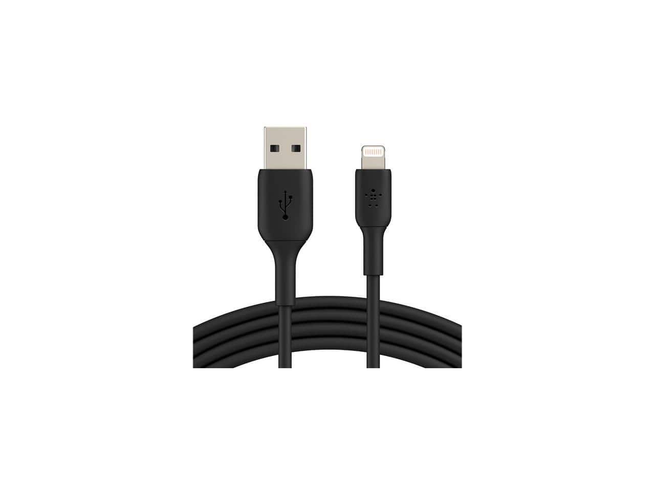 Belkin - CAA001bt2MBK BOOST CHARGE Black Lightning to USB-A Cable 6.56 ft. (2.0 m)