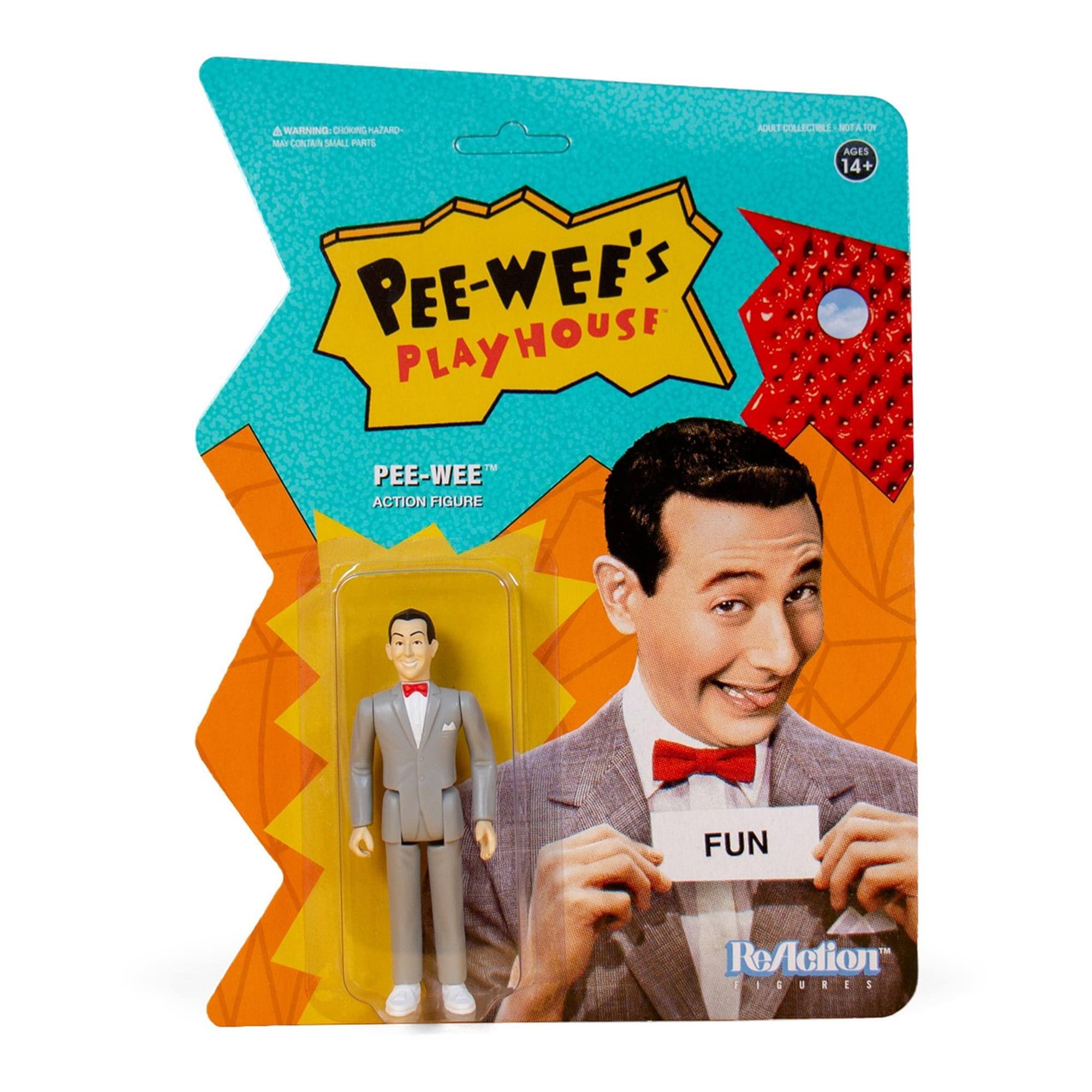 WARNING: CHOKING HAZARD - SMALL PARTS. NOT FOR CHILDREN UNDER 3 YEARS.

PEE-WEE'S PLAYHOUSE

PEE-WEE ACTION FIGURE

FUN

ReAction FIGURES

AGES 14+