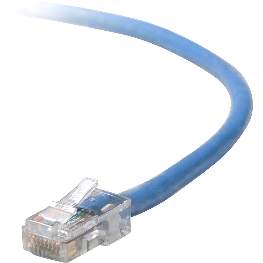 Front. Belkin - Belkin RJ45 CAT-5e Patch Cable - 50 ft - RJ-45 Male to Male - Gold Plated - 24 AWG - Blue.