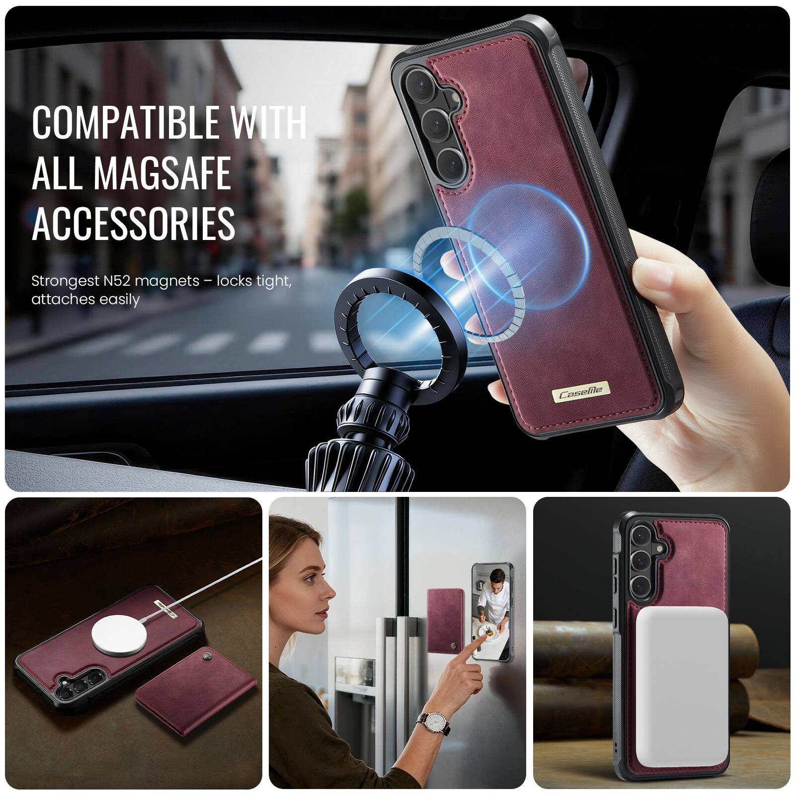 COMPATIBLE WITH ALL MAGSAFE ACCESSORIES

Strongest N52 magnets - locks tight, attaches easily