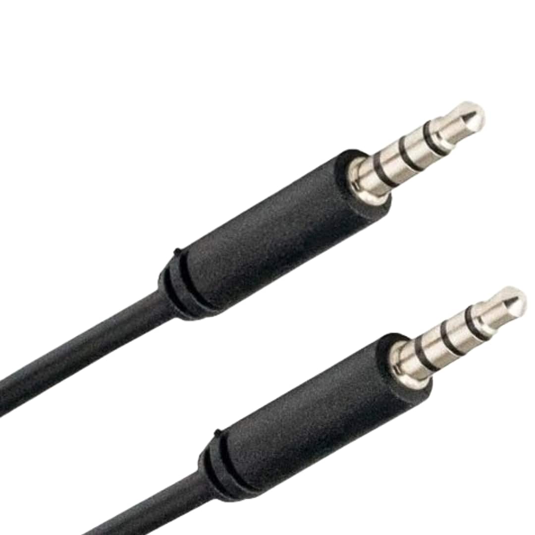 Sanoxy - 3ft 3.5mm TRRS Male to Male Audio & Microphone Cable - Black