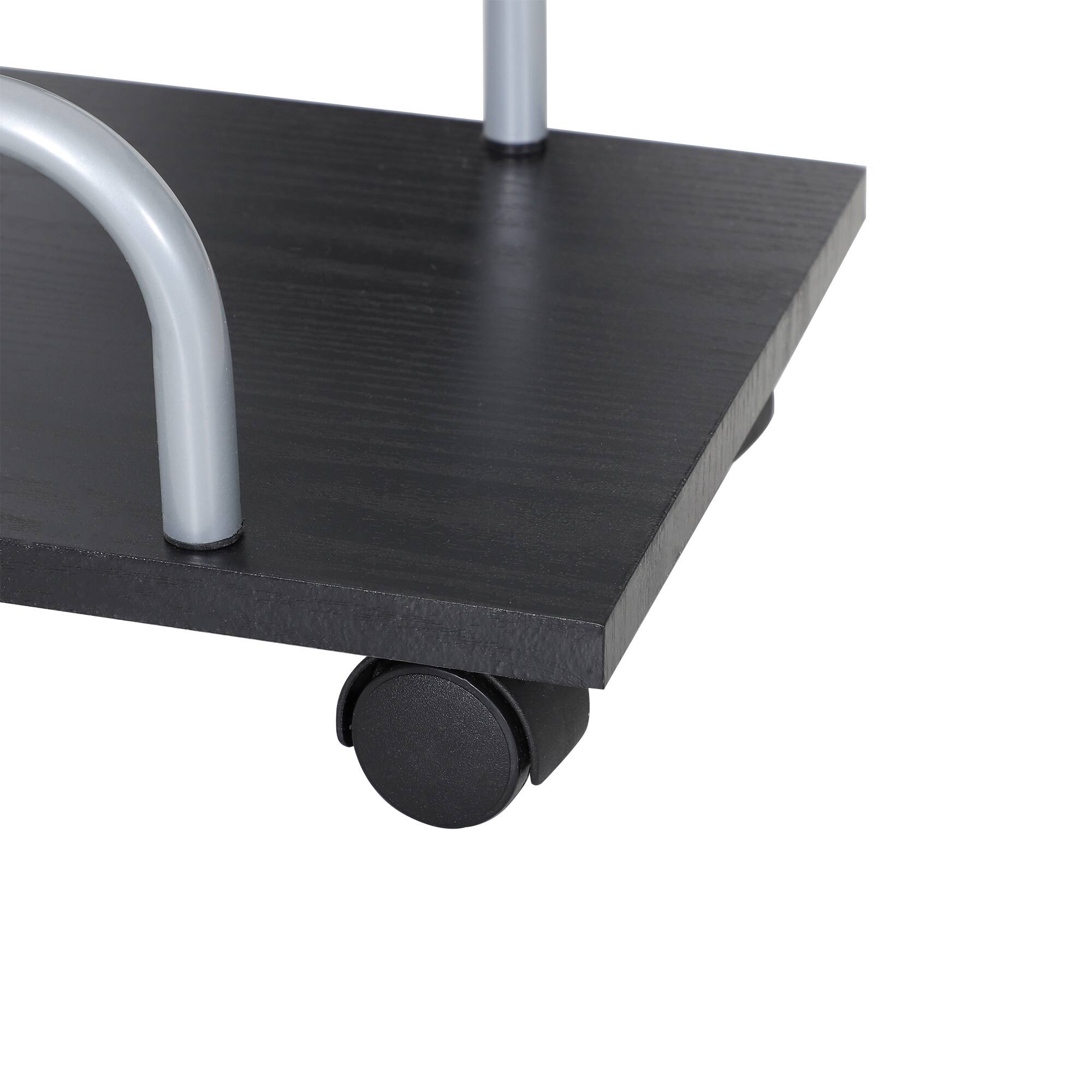 Alt View 5. Homcom - 69" L-Shaped Glass Computer Desk with Monitor Stand - Black.