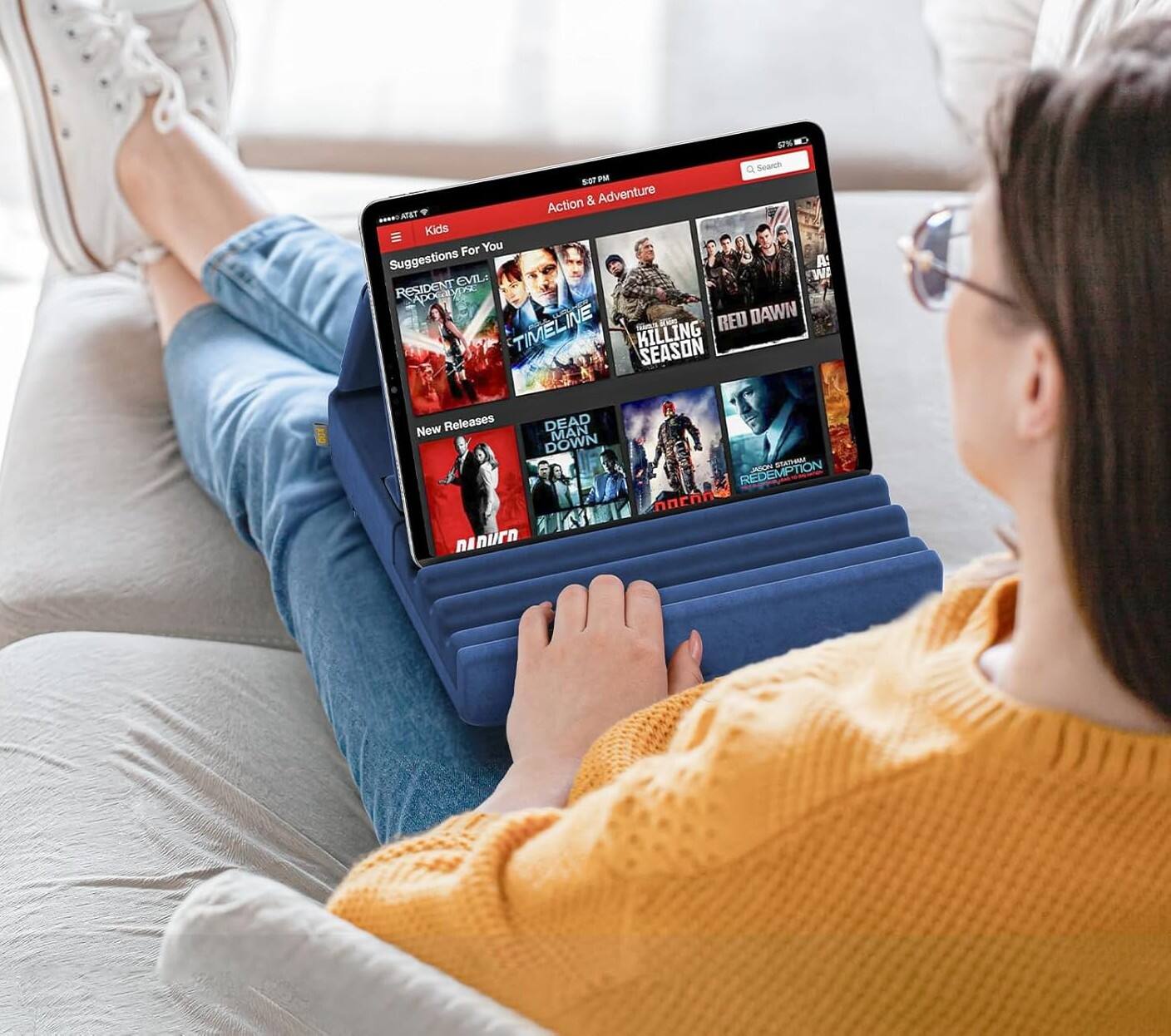 % a Search 7:07 PM Action & Adventure Kids For You Suggestions A CVIL: W RESIDENT EVIL: REDEMPTION RED DAWN TIMELINE KILLING SEASON New Releases DEAD MAN DOWN