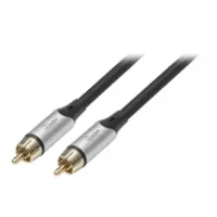 Rocketfish™ - 15 ft. In-Wall Male to Male RCA Cable with Shielding - Black - Front_Zoom