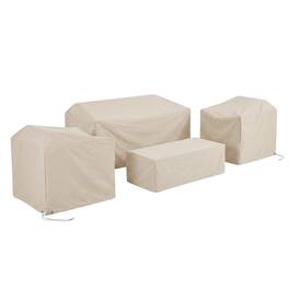Crosley Furniture - 4Pc Outdoor Furniture Cover Set - Loveseat - Tan