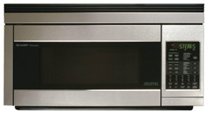 Sharp - 1.1 Cu. Ft. Convection Over-the-Range Microwave with Sensor Cooking - Stainless Steel - Front_Zoom