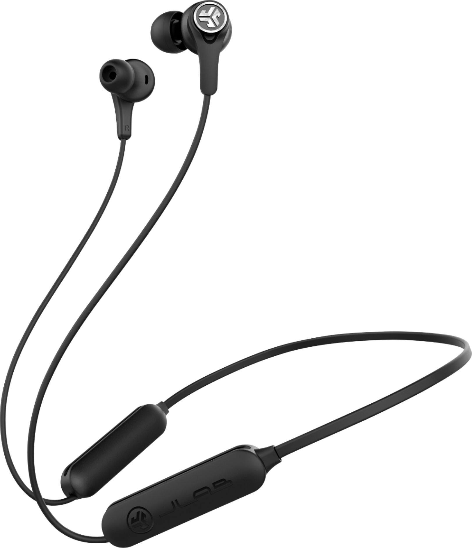 Left View: JLab - Epic Executive Wireless Noise Cancelling In-Ear Headphones - Black