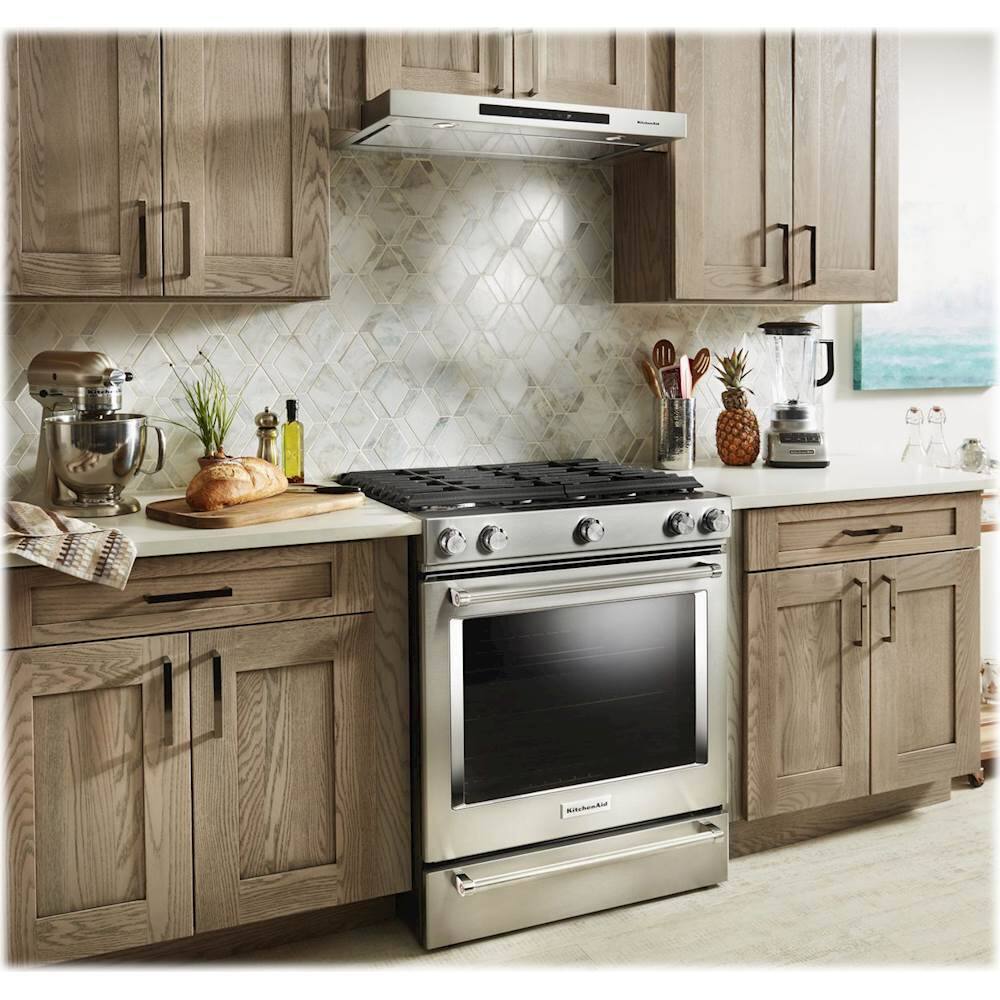 Alt View 13. KitchenAid - 30" Convertible Range Hood - Stainless steel.