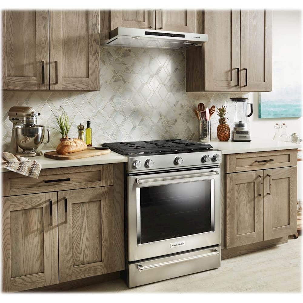 Alt View 14. KitchenAid - 36" Convertible Range Hood - Stainless steel.