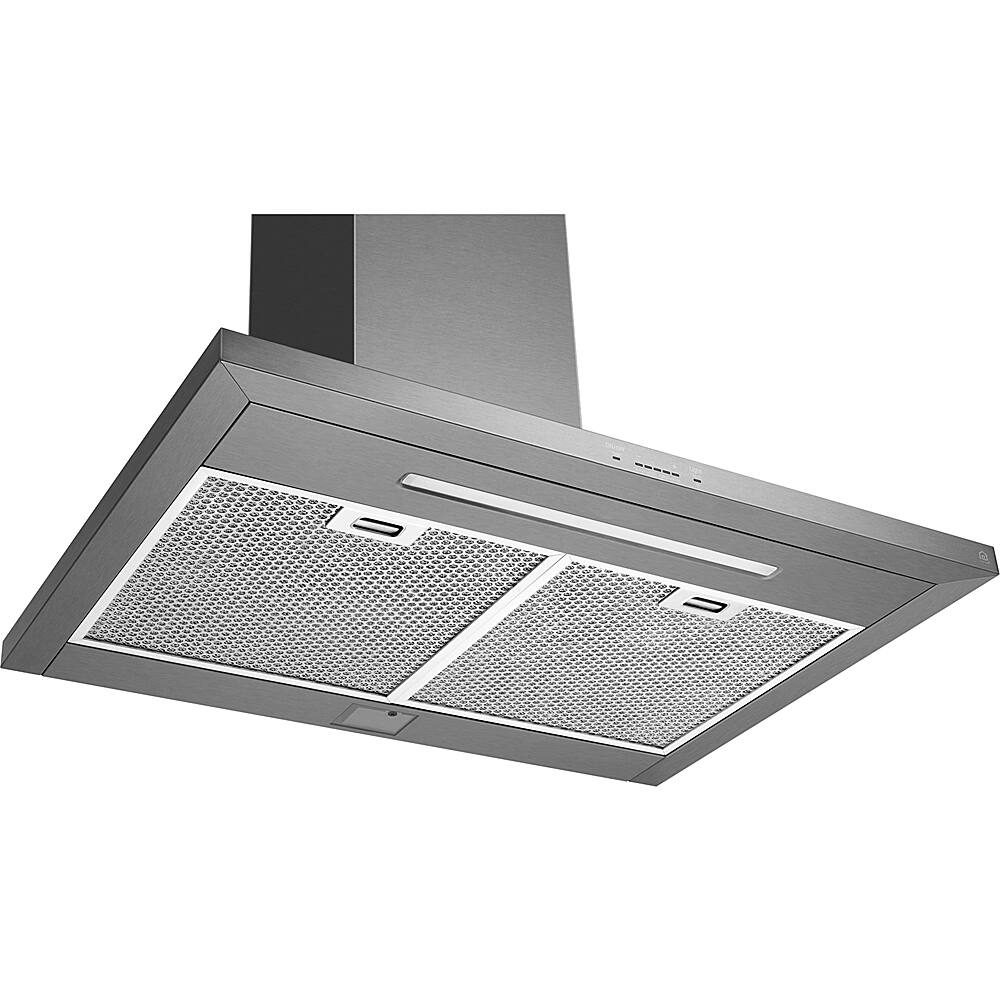 Left. LG - STUDIO 30" Convertible Range Hood - Stainless steel.