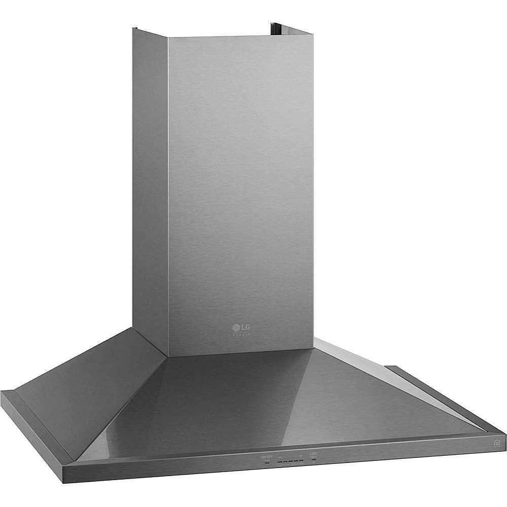 Angle. LG - STUDIO 36" Convertible Range Hood - Stainless steel.