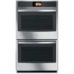 Front. GE - Profile 30" Built-In Double Electric Convection Wall Oven.
