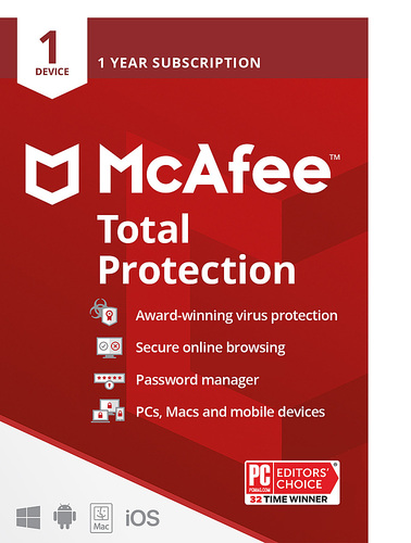 McAfee - Total Protection (1 Device) (1-Year Subscription) - Android|Mac|Windows|iOS was $49.99 now $24.99 (50.0% off)