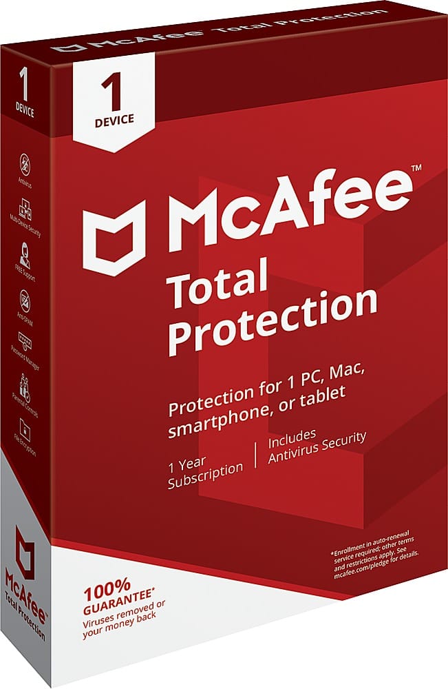 Alt View 11. McAfee - Total Protection (1 Device) (1-Year Subscription).