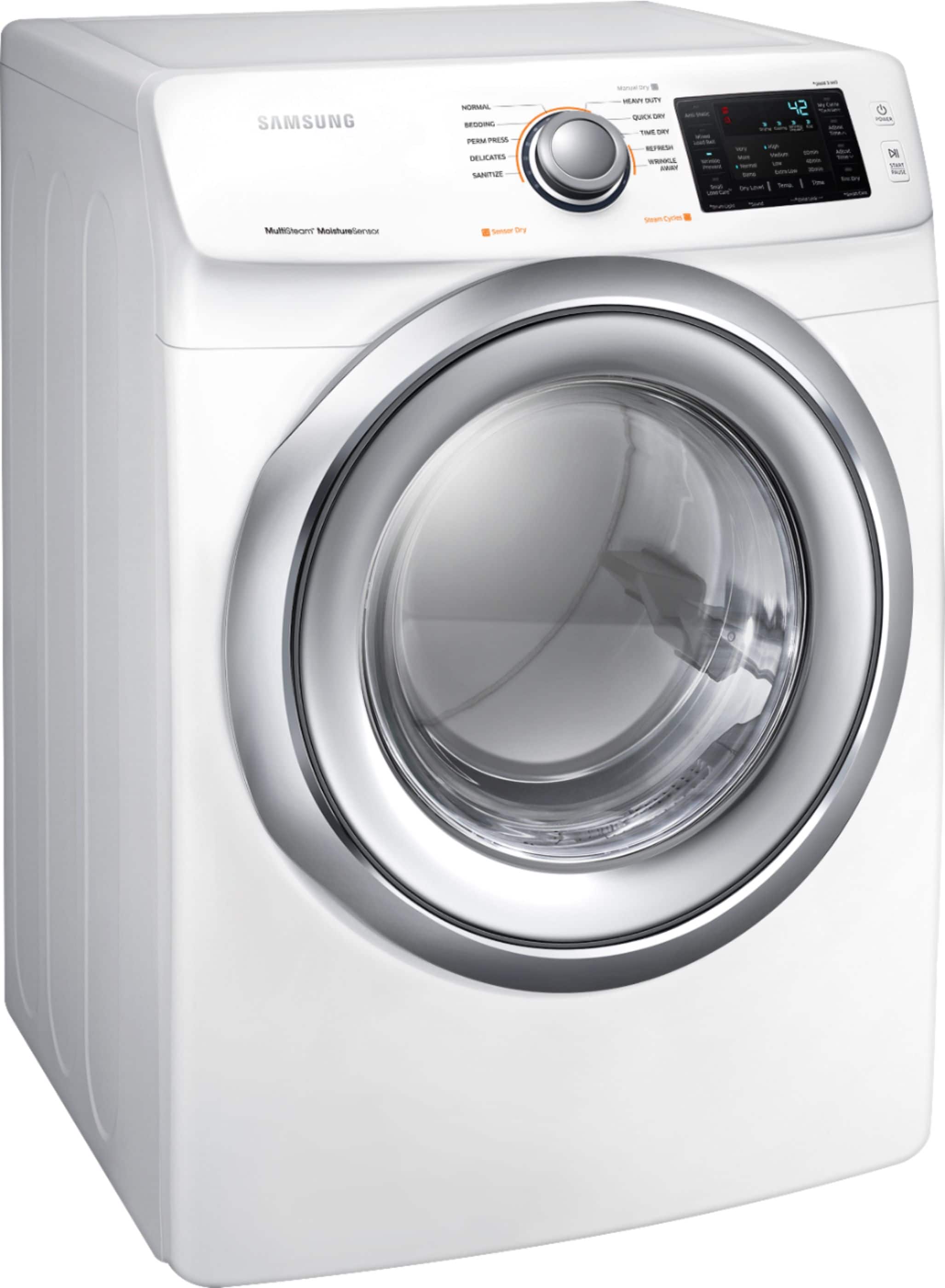 Angle. Samsung - 7.5 Cu. Ft. 10-Cycle Gas Dryer with Steam.