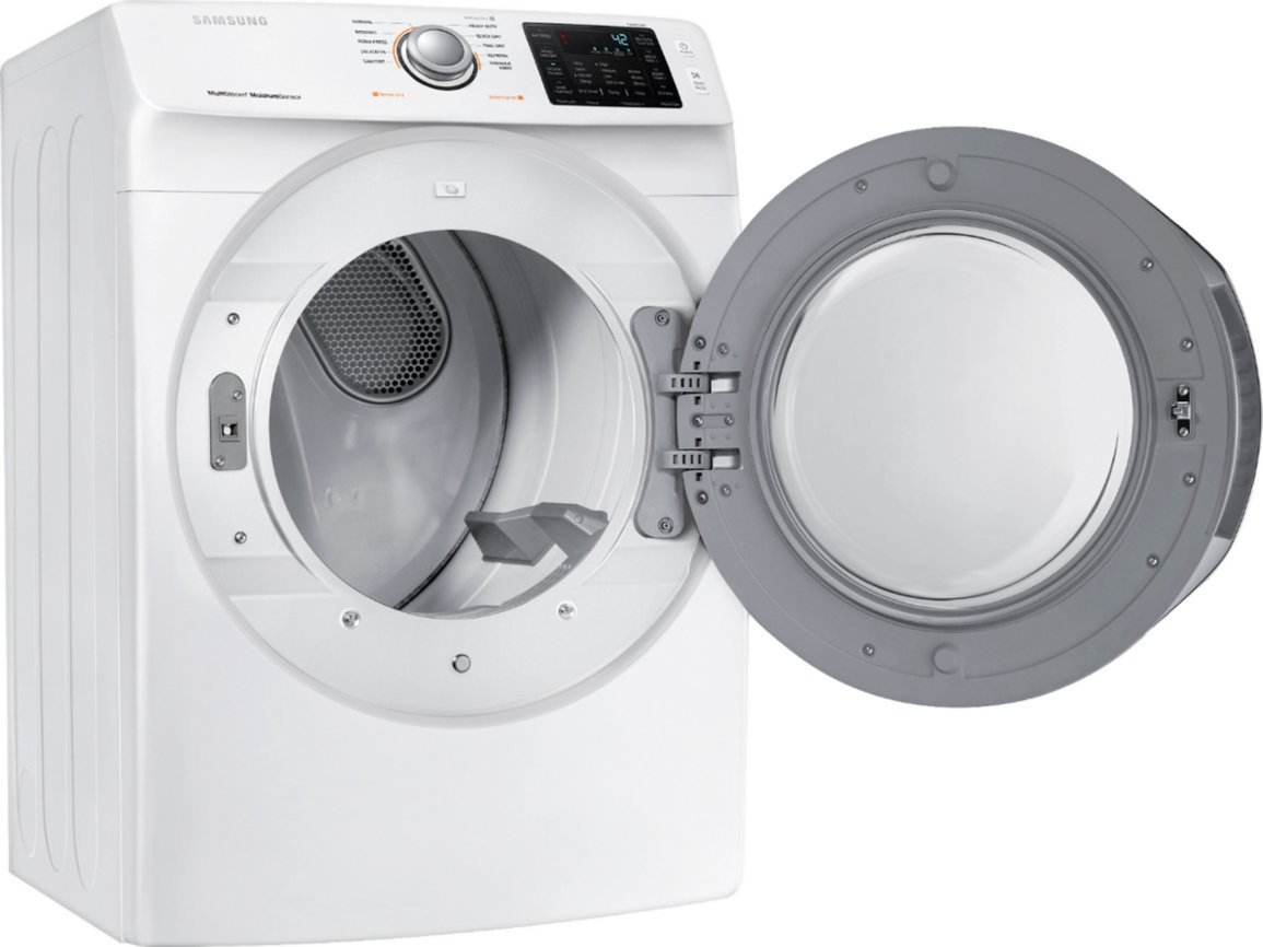 Zoom in on Alt View Zoom 6. Samsung - 7.5 Cu. Ft. 10-Cycle Gas Dryer with Steam - White.