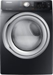 Front Zoom. Samsung - 7.5 Cu. Ft. 10-Cycle Electric Dryer with Steam - Black stainless steel.