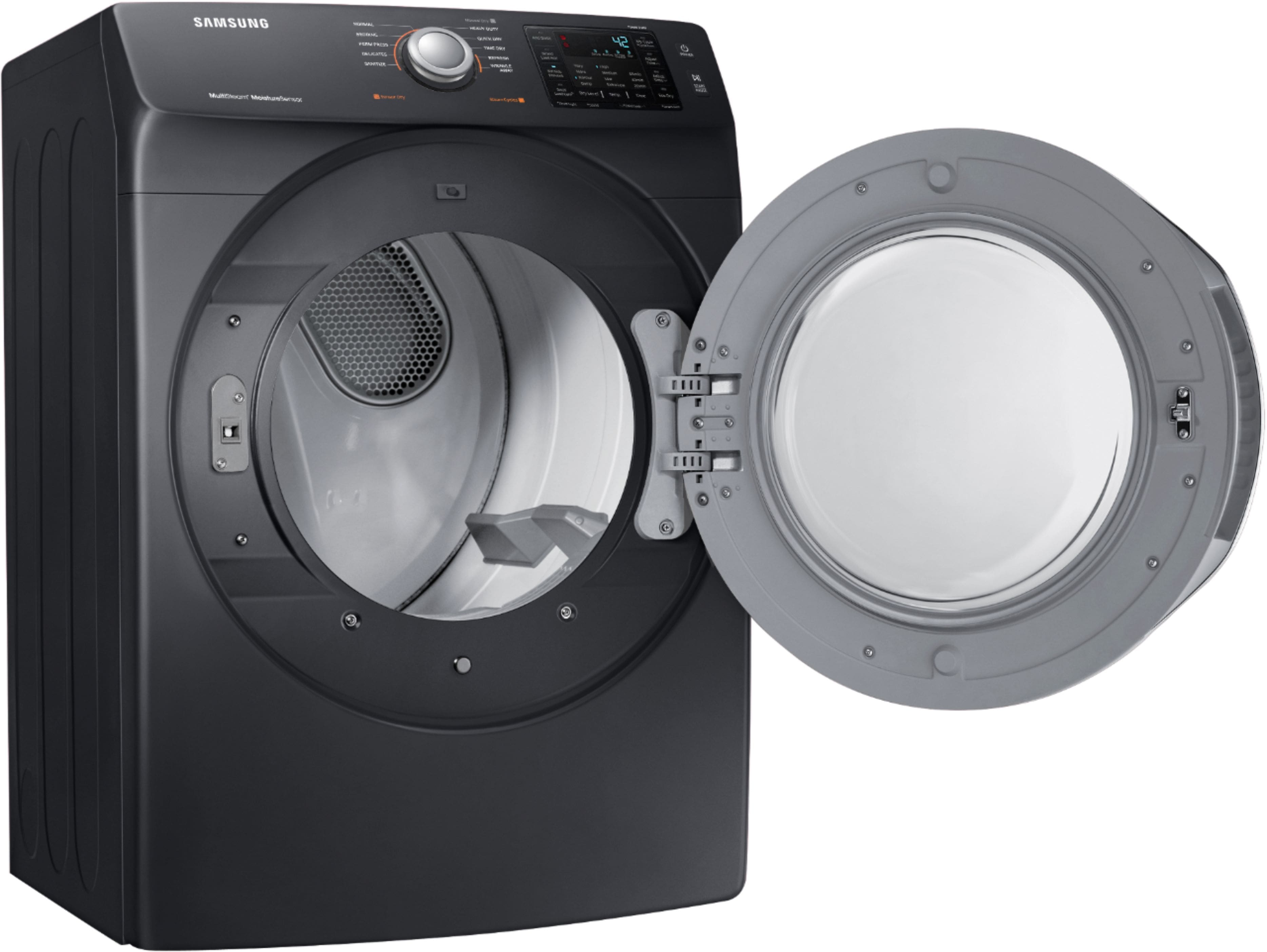 Alt View 11. Samsung - 7.5 Cu. Ft. 10-Cycle Fingerprint Resistant Gas Dryer with Steam.