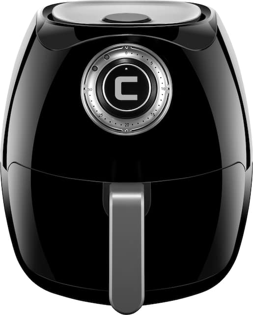 CHEFMAN - 3.5L Analog Air Fryer - Black - Front_Zoom