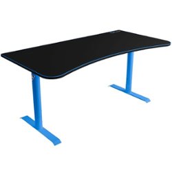Arozzi - Arena Ultrawide Curved Gaming Desk - Blue with Black Accents - Front_Zoom