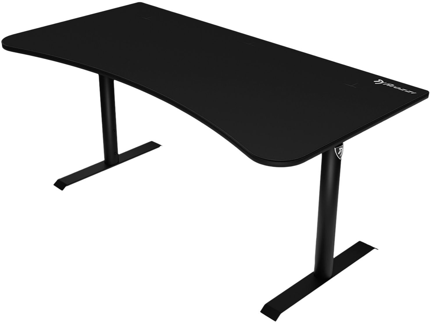 Left View: Arozzi - Arena Ultrawide Curved Gaming Desk - Pure Black